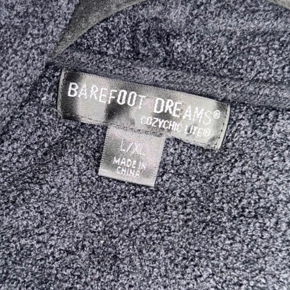 Barefoot Dreams Cardigan Women L/XL Black Excellent CozyChic Lite Duster 903 - Picture 4 of 6